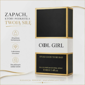 Woda perfumowana Cool Girl – zmysłowy zapach w czarno - złotym wydaniu 40 ml