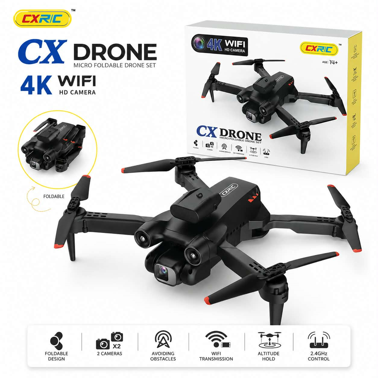 Dron CXRIC CX Drone 4K WiFi - obrazek 2