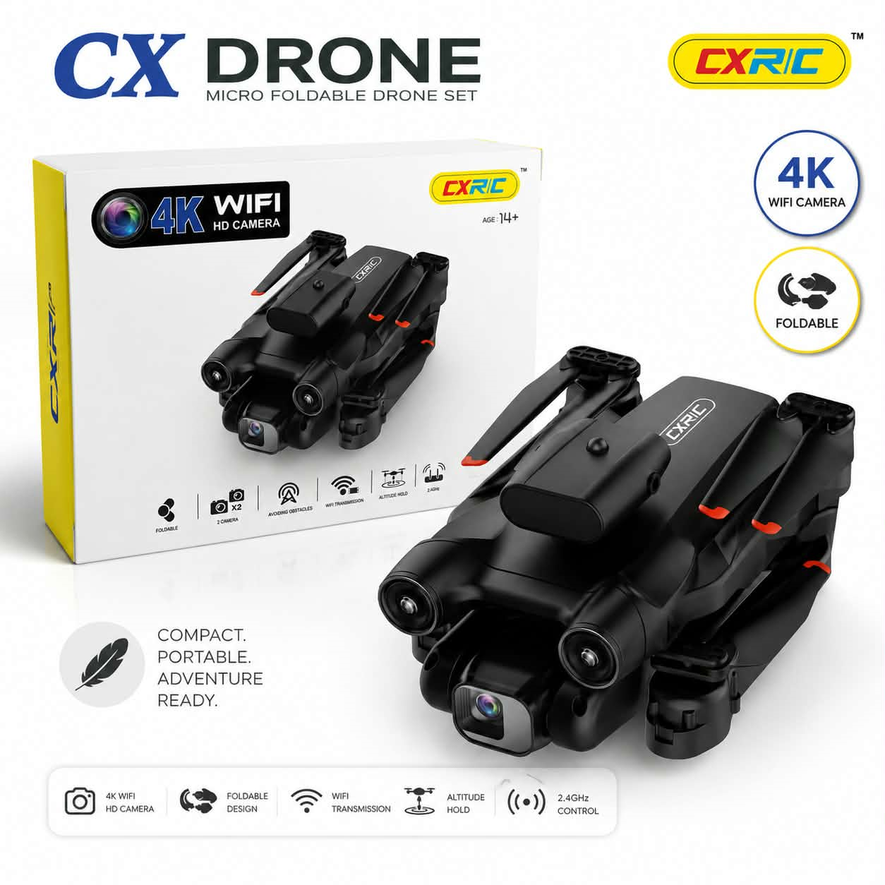Dron CXRIC CX Drone 4K WiFi - obrazek 3