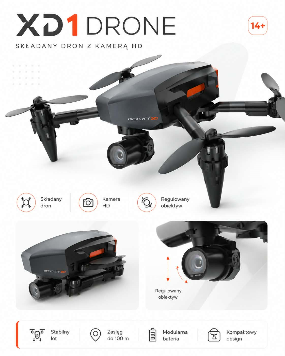Dron XD1 z kamerą HD
