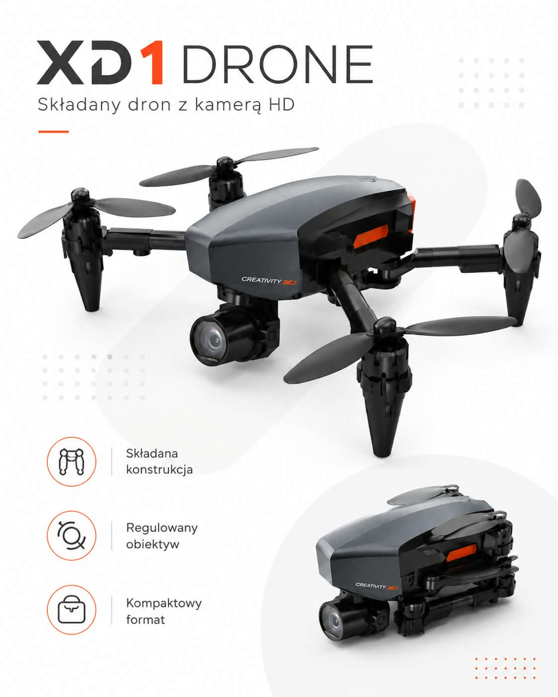Dron XD1 z kamerą HD - obrazek 4