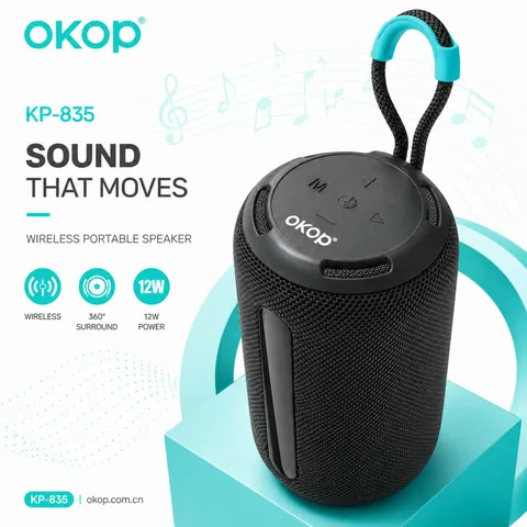 Głośnik Bluetooth OKOP KP‑835 – bezprzewodowy, RGB Light - obrazek 2
