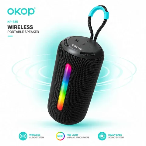 Głośnik Bluetooth OKOP KP‑835 – bezprzewodowy, RGB Light - obrazek 3