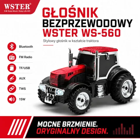 Głośnik Bluetooth WSTER WS-560 Traktor