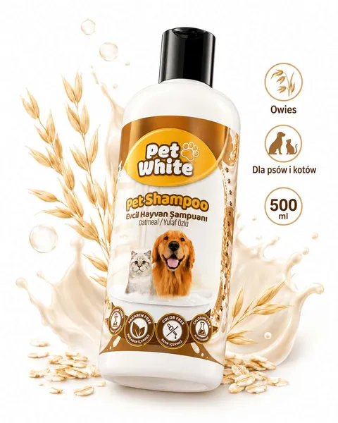 Szampon dla psów i kotów Pet White z owsem - obrazek 3
