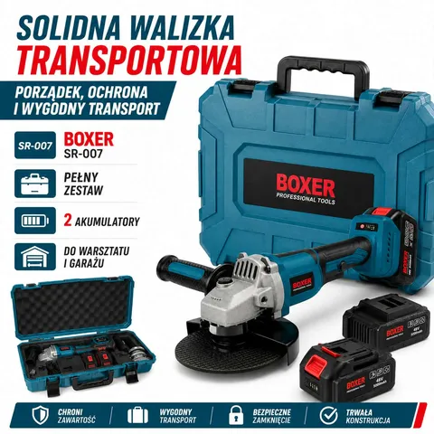Szlifierka kątowa, akumulatorowa Boxer SR-007 - obrazek 4