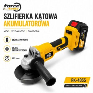 Szlifierka kątowa akumulatorowa Force Tools RK-4055