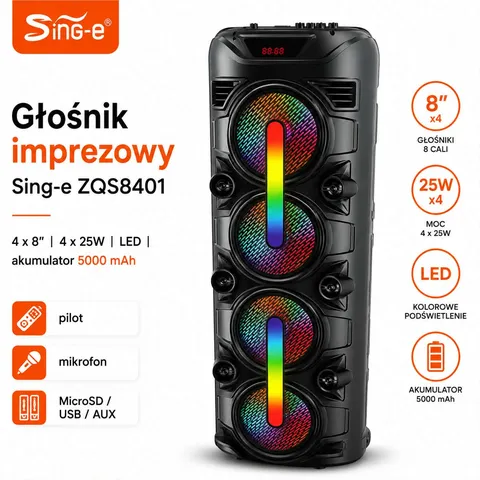 Głośnik karaoke Sing-e ZQS8401 - obrazek 3