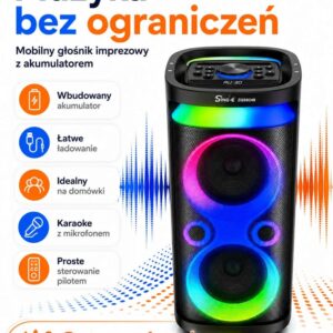 Głośnik karaoke ZQS8249 – 60W LED DSP z mikrofonem