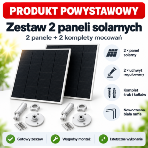 Zestaw 2 Paneli Solarnych SANKABA 5 W do Kamer USB-C IP65