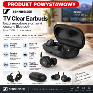 Słuchawki bezprzewodowe douszne Sennheiser TV Clear Earbuds bez transmitera
